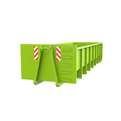 Grüner Abrollcontainer