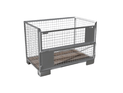 Gitterbox vor weißem Hintergrund