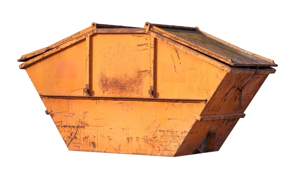 Oranger Absetzcontainer
