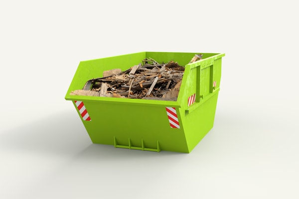 Container befüllt mit Holz A4