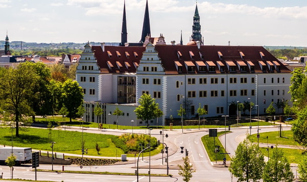 Schloss von Zwickau bei Sonnenschein